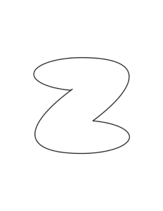 Lowercase Bubble Letter Z Coloring Pdf, Free Vectors File